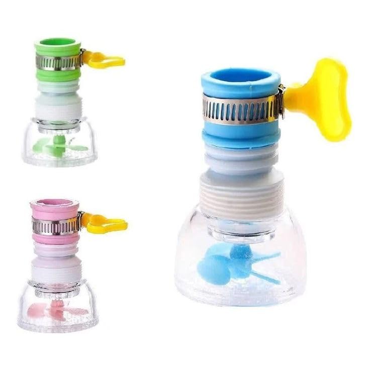 Adjustable Kitchen Splash Plastic Water Saving Faucet, Shower Regulator, Sprinkle Head Nozzle Bathroom Tap Assorted Color - Polished - 360 Degree Rotatable Water Filter for Kitchen Sink