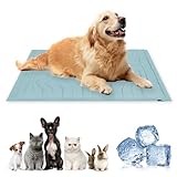 YAWOTA Tappetino refrigerante per cani, 2025, aggiornato per cani e gatti, non necessita di acqua, ideale per uso interno ed esterno, base in gel solido, letto portatile per cani per l'estate (blu, S)