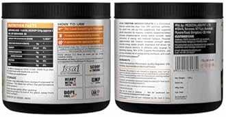 Asitis Nutrition Atom Creatine Monohydrate Powder 100 grams - 32 Servings, Fruit Punch, Dope Free, Enhances Performance, Promotes Muscle Gains
