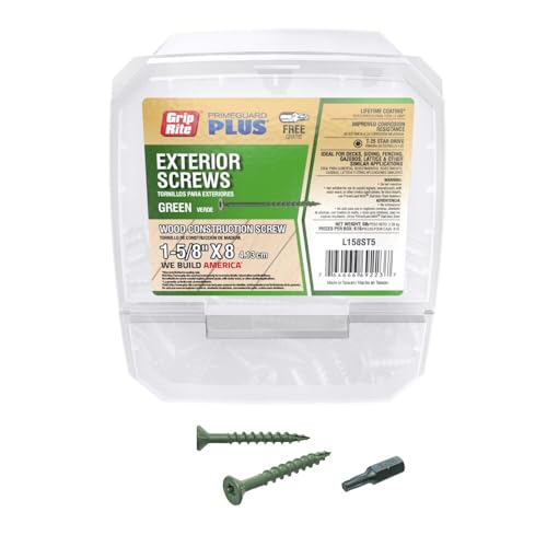 Vis de terrasse polymère Grip-Rite à haute résistance anti-corrosion de 3,1 cm