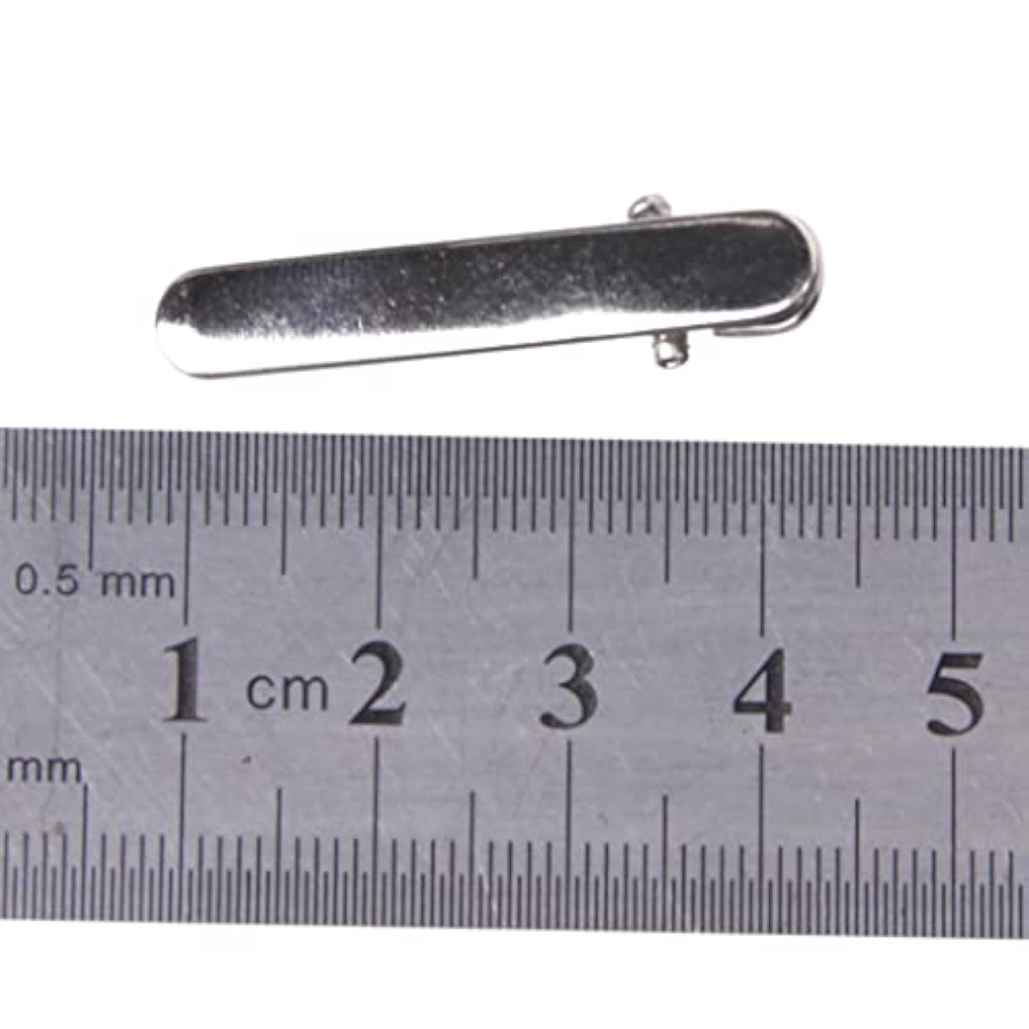 Pack of 100PCS Blank Nickel Plated Metal Round Duckbill Clips