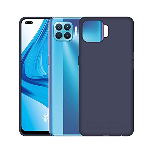 Image of Case Creation Luxurious OG Series for Oppo F17 Pro Case Cover,Anti-Dirty Slim Case Frosted Matte Cute Candy TPU Raised Bezel (Splash of Color) Back Cover for Oppo F17 Pro -Navy Electric Blue