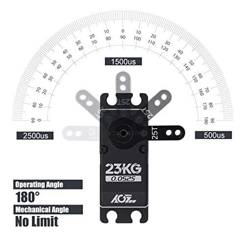 Agfrc 36Kg Waterproof Rc-Steering-Servo-Motor High-Torque - Full Metal Gear Brushless Servo With 25T Metal Servo Horn (A80Bhsw V2) #TOP5