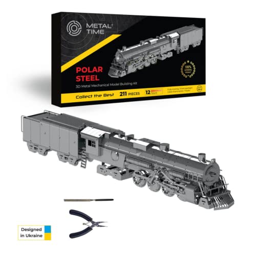Polar Steel Model, Train Metal Model Kit, 3D Metal Model Kits to Build for Adults Polar Steel Magic Express, 239 Pieces