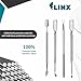 FLINX Metal Cuticle Pusher Tool 4 Pcs Nail Manicure Tools Nail Tᴏols for Manicure & Pedicure, Metal Cuticle Pushers and Scraper, Nails Cuticles Pusher Cuticle Tools for Nails