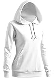 CLOVERY Women's Simple Design Raglan Long Sleeve Hoodies White Large