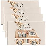 Taille classique : lot de 4 sets de table pour table à manger, chacun mesure 30,5 x 45,7 cm, assez grand pour accueillir vos assiettes. Combine praticité et beauté, se plie facilement et occupe une petite surface.