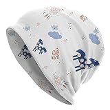 BEICAI Chapeau unisexe en tricot tendance pour adulte - Joli cheval de rêve - Pour homme et femme - Chapeau tendance - Chapeau d'hiver chaud - Noir, Noir , taille unique