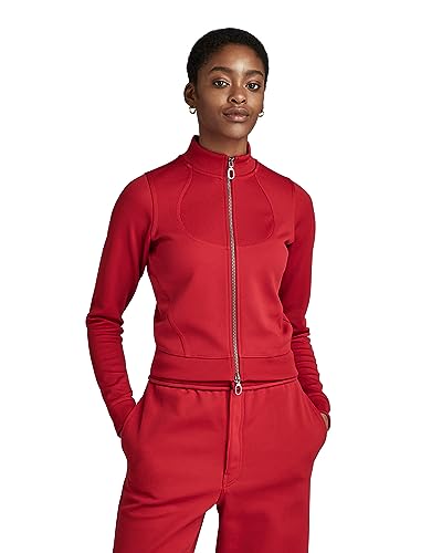 Suéter G-Star track jacket slim wmn sudadera negra con cremallera mujer