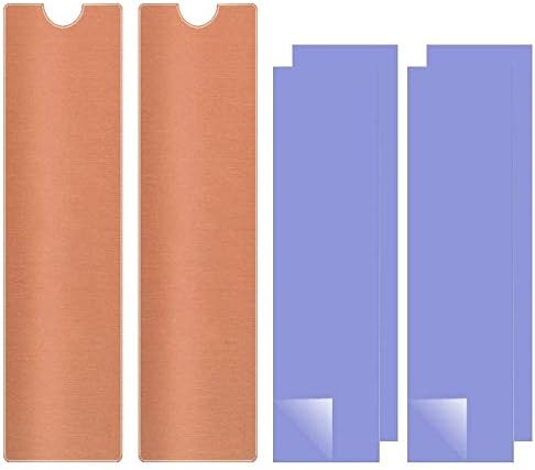 YLCOTC M.2 Heatsink Copper, Pack of 2 M2 NVMe Laptop Copper Heatsinks with Silicone Thermal Pads for PCIE SATA M.2 2280 SSD Portable Enclosure Desktop PC Laptop
