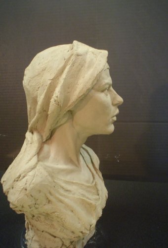 Clifford Fredericks Hand Sculpted Portrait Of Samaritan Women, Sculpture & Bust Of Biblical Character Collection Sculpture (Bronze, Shale, Sandstone) #TOP4