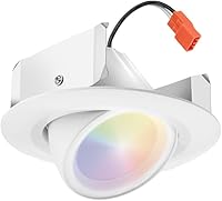 Vista 26 de Juno RB4SC RGBW MW M6 RetroBasics Retrofit Smart Downlight, conmutable, RGBW, 4 pulgadas, blanco mate