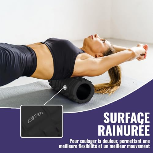Rouleau Massage Dos, Foam Roller pour Massage Musculaire, Rouleau de Massage pour Jambes et Dos, Physiothérapie pour Fitness et Pilates, Hommes et Femmes – Image 3