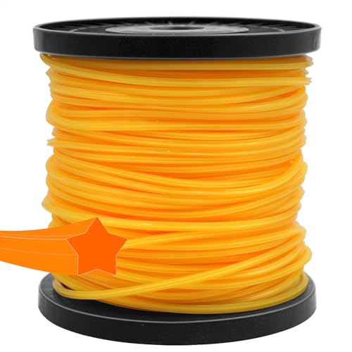 Zeqeey Heavy Duty Star Shape Grass Trimmer Line, Replacement Weed Strimmer String Diameter 3mm 0.12inch Length 67m 219ft Thickened Strong Nylon Garden Trimming Cord Rope