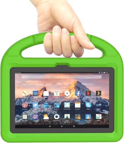 Tablet Case 7inch for Kids - DICEKOO Lightweight Shockproof Case with Stand Handle, Not Compatible with TCL Onn Tablets Tablet - Green