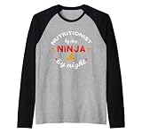 Nutricionista De Día Ninja De Noche Nutrición Deportiva Camiseta Manga Raglan