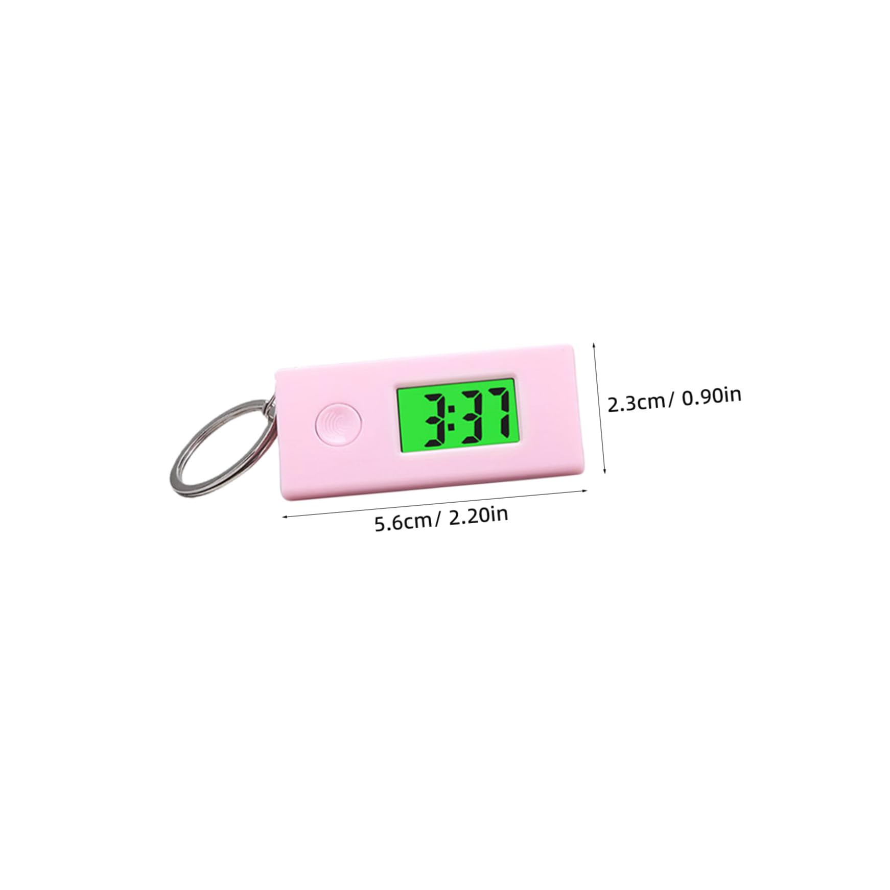 5 pièces Montre Porte-clés Silencieuse avec Lumière Nocturne Montre Digitale Portable Triangulaire pour Examens Travail et Activités Extérieures