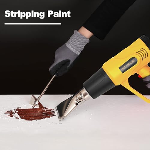 Heat Gun for Vinyl Wrap,Shrink Tubing,Paint,Epoxy Resin,Candle Making,Adjustable Temperature (Yellow, Two-Gear Button Temperature Control) 4 Heat Gun for Vinyl Wrap,Shrink Tubing,Paint,Epoxy Resin,Candle Making,Adjustable Temperature (Yellow, Two-Gear Button Temperature Control) - Image 4
