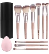 Makeup Brushes 11 Pcs Easy-taken Travel Makeup Brush Set Foundation Eye Shadows Blush Face Powder...