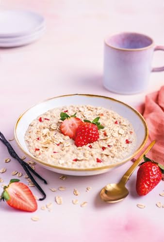 RUF Porridge Erbeer Vanille, Instant Haferbrei mit Erdbeer-Stückchen und Vanille, sommerliche Hafermahlzeit in 3 Minuten zubereitet, 1 x 65g Beutel