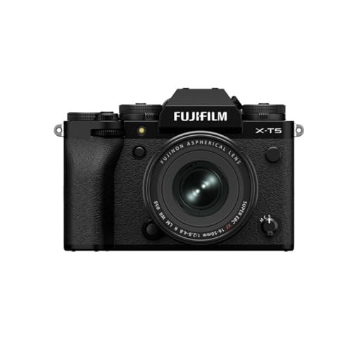 Image of Fujifilm X-T5 Mirrorless Camera, Black with XF 16-50mm f /2.8-4.8 R LM WR Lens, Bundle with 128GB Memory Card, NP-W235 Battery, 72mm Filter Kit, Cleaning Kit