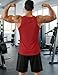 PINSPARK Mens Athletic Tank Tops All Day Comfort Sleeveless Shirts Quick Dry Breathable Workout Gym Sports Vest Summer Tee Red