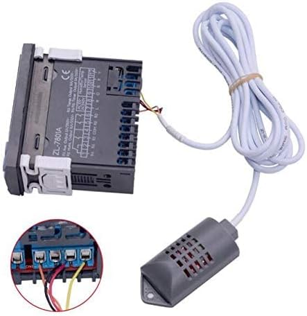 Tilbage view of ZL-7801A controller showing terminal blocks and sensor cable