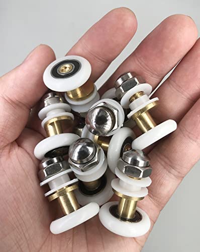 Miniatura 7 de Rodamientos Mampara Ducha 25mm 8pz Ruedas Mampara Ducha Ruedas Para Puerta De Corredera De Cristal Baño
