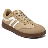 HOBIBEAR Sneakersy w stylu retro dla kobiet i mężczyzn: lekkie buty rekreacyjne, anatomiczny obszar palców dla komfortu przez cały dzień, Brązowy, biały., 42 EU