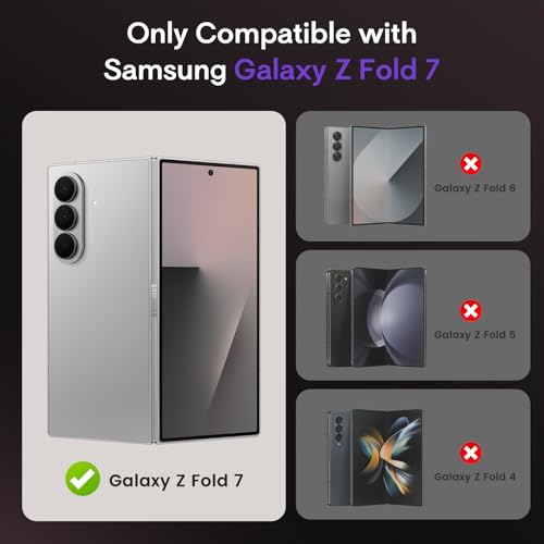Maxdara for Z Fold 7 Magnetic Case, [Compatible with Magsafe] [Privacy Screen Protector] [Hidden Kickstand] [Hinge Protection] Magnet Cover for Samsung Galaxy Z Fold 7 - Black (Privacy Screen) by Maxdara - Used condition - Image 2