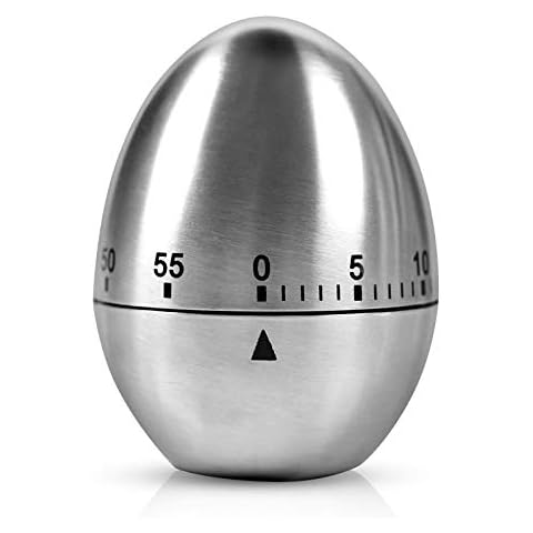 Edelstahl Eieruhr, Mechanischer Küchenwerkzeug Zeitgeber, Zeitmesser Küche, Kurzzeitmesser Küchentimer Eiförmige Kurzzeitwecker Cover