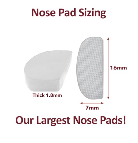 image for Setex Gecko Grip 1.8mm Thick Anti Slip Eyeglass Nose Pads, (5 Clear Pa