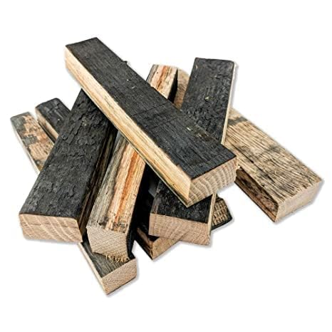10kg Oak Whiskey Barrel Chunks BBQ Smoking Wood Smoker pizza oven Bourbon Blocks