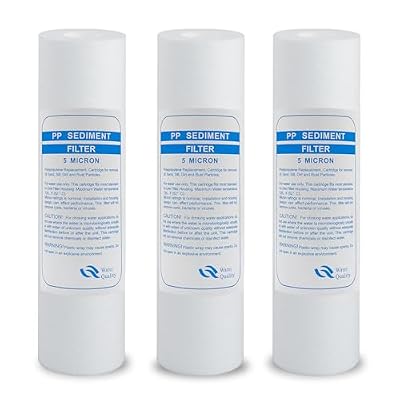 MOPUEHEL 5 Micron 10" x 2.5" Whole House Sediment Home Water Filter Cartridge Replacement, Compatible for Culligan P5, GE FXUSC, WHKF-GD05, Dupont WFPFC5002, Aqua-Pure AP110, CFS10, WHKF-G05 (3Pack)