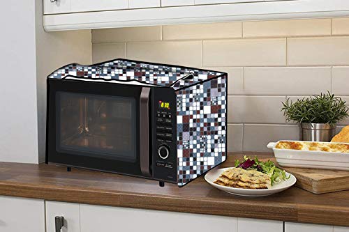 Image of Stylista Microwave Oven Cover for Panasonic 27 L Convection NN-CT645BFDG Abstract Pattern Grey