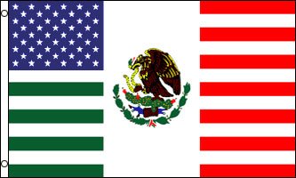 NEOPlex 3x5 Feet USA Mexico Friendship Traditional Flag