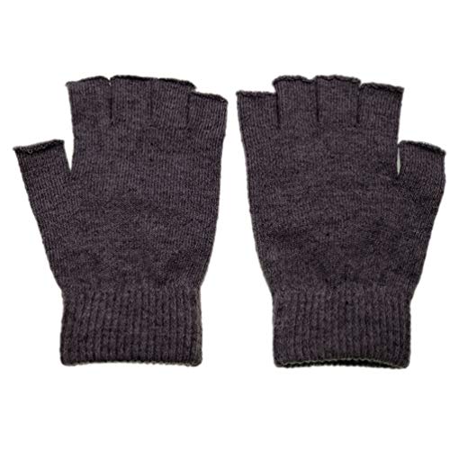 Novawo Wool Blend Fingerless Gloves Warm Arm Warmers Unisex Typing Gloves thumb #1