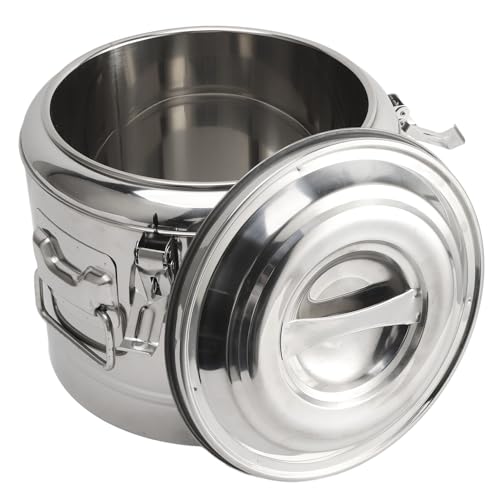 Insulated Beverage Dispenser, Stainless Steel Hot and Cold Drink Dispenser Thermal Milk Bucket, Outdoors Water Jug Barrel for Hot Tea Coffee, Cold Milk, Soup (10L)