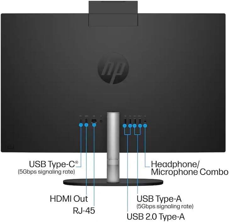 Image of HP 23.8 inch All-in-One Desktop PC - 23.8 inch IPS FHD Display - AMD Ryzen 3 7320U - 8GB LPDDR5 Ram - 512GB SSD - AMD Radeon - Windows 11 Home - 24-cr0114