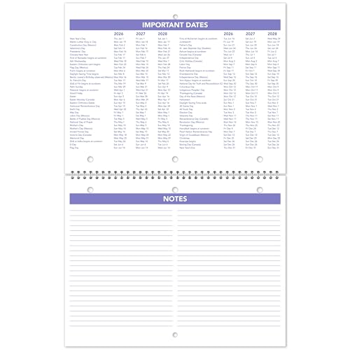 at-a-glance 2026 wall calendar 8534 x 1134 small unruled blocks monthly pm1702826