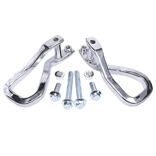 Runsentai Front Tow Recovery Hooks Chrome W/Bolts #TOP4