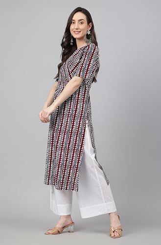 Image of Janasya Women's Cotton Regular Fit Casual Kurta
