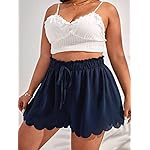 MakeMeChic-Womens-Plus-Size-Elastic-Waist-Scallop-Trim-Flowy-Wide-Leg-Shorts