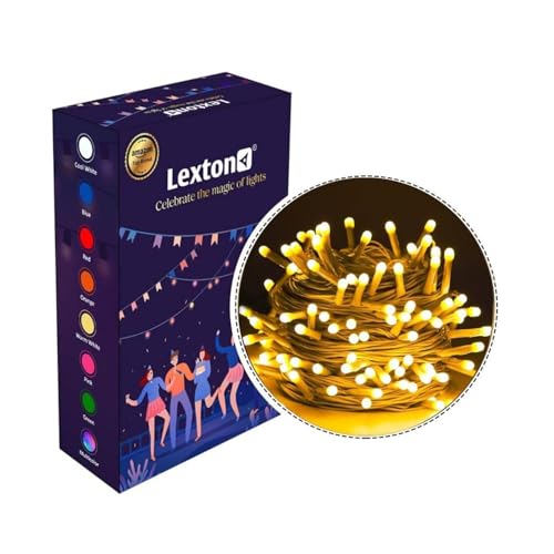 Lexton String Light 10 Meter | 360 Degree Light in Led Bulbs | 40 Led Lights Bulbs | White | Plug Sourced | String Light for Home Decoration, Party, Occasionally Décor | Pack of 1 |