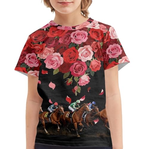Image of Kids Graphic T-Shirt Boys Girls Novelty Tees Top Short Sleeve Shirts Summer Blouses 3-16