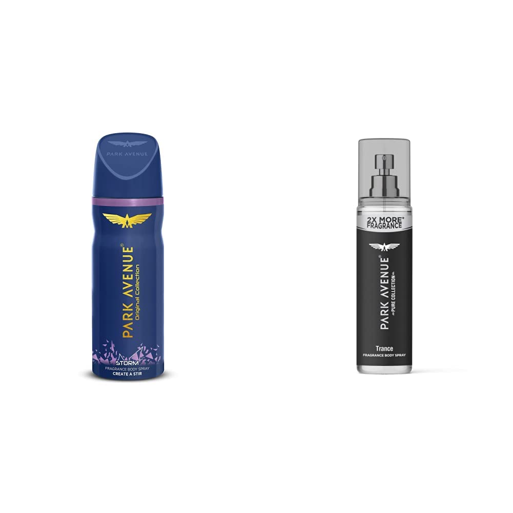 Buy Park Avenue Storm Deodorant For Men, 150ml/100g & Park Avenue Pure Collection Trance