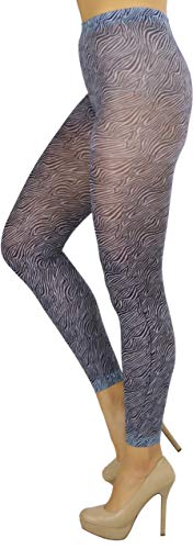 Image of ToBeInStyle Women's Footless Opaque Animal Zebra Tiger Tights Hosiery