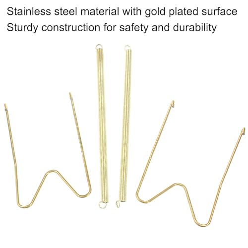 Image of 2 Pcs Wall Plate Hangers Gold Wire Hook for 10 to 14 Inch Decorative Antique Plates
