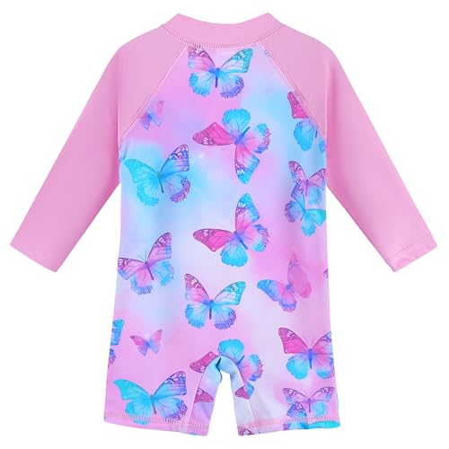 Image of XFGIRLS Baby /Toddler Girls Swimsuit Long Sleeve One-Piece Bathing Suit Rash Guard