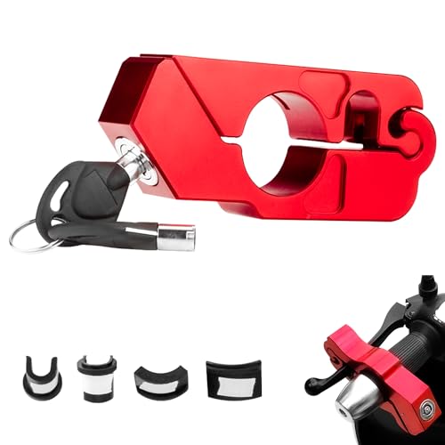 The Red Motorcycle Lock is Universal, The Handle Lock Anti-Theft Lock is Strong and Reliable, and is Suitable for Motorcycles and Electric Vehicles (red)